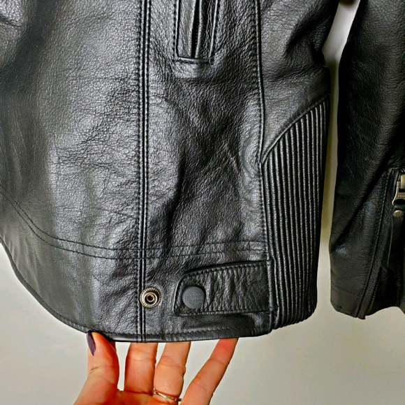Harley Davidson leather riding jacket w/lining - Picture 2 of 16